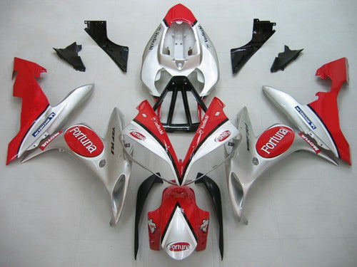 Fairings For Yamaha YZF-R1 Red Silver Fortuna R1  (2004-2006)