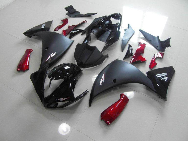Fairings For Yamaha R1, 2009-2012 - Matte Black Gloss Black