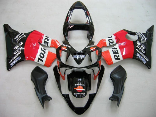 Fairings For Honda CBR 600 F4i Black Repsol  (2001-2003)