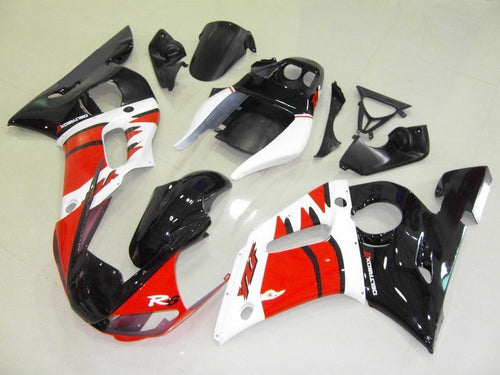 Fairings For Yamaha - YZF-600 R6 1998-2002 Red White & Black