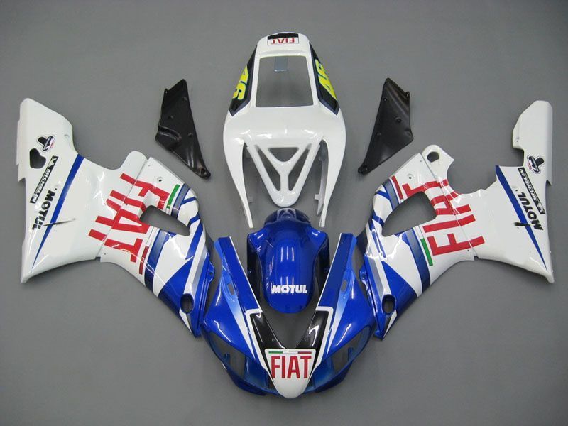 Fairings For Yamaha YZF-R1 Blue White No.46 FIAT  (1998-1999)