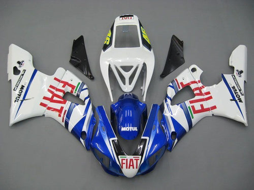Fairings For Yamaha YZF-R1 Blue White No.46 FIAT  (1998-1999)