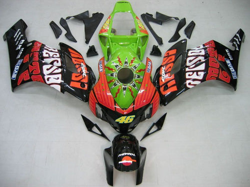 Fairings For Honda CBR 1000 RR Black Green Valentino Rossi  (2004-2005)