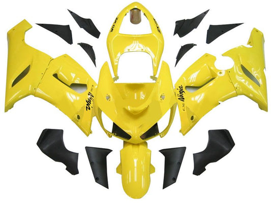 Fairings For Kawasaki ZX6R 636 Yellow Black Ninja  (2005-2006)