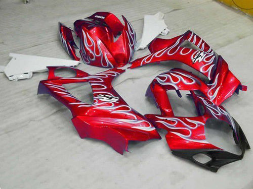 Fairings For Suzuki - GSXR1000 K7 07-08 White Red Flame
