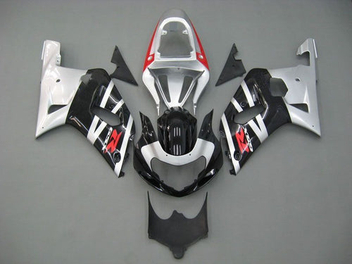 Fairings For Suzuki GSXR 600 Black & Silver GSXR  (2001-2003)
