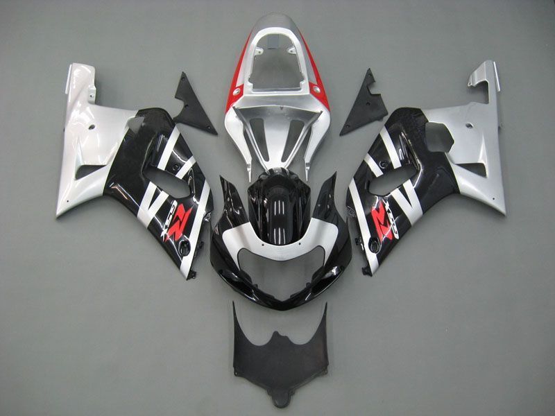 Fairings For Suzuki GSXR 600 Black & Silver GSXR  (2001-2003)