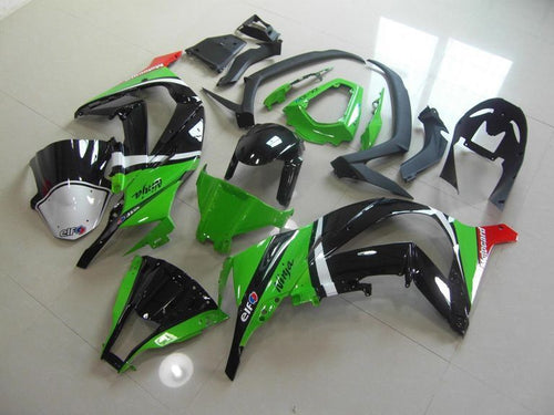 Fairings For Kawasaki ZX-10R, 2011-2015 - Green & Black Motocard