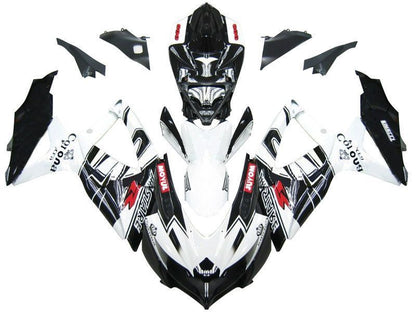 Fairings For Suzuki GSXR 600 750 Black White Alstare Corona  (2008-2009-2010)