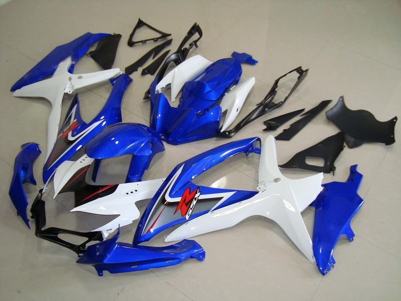 Fairings For Suzuki - GSXR600-750 K8 2008-2010 Blue White