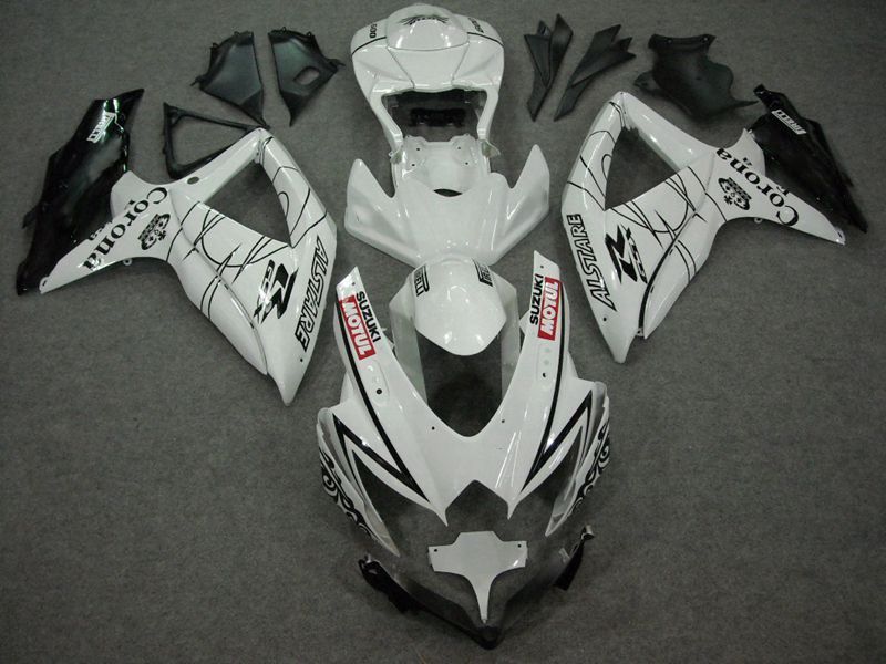 Fairings For Suzuki GSXR 600 750 (2008-2010) Black White
