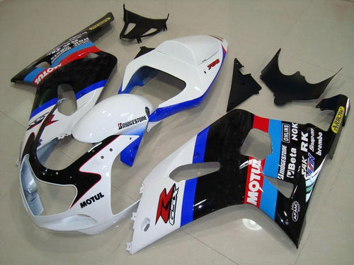 Fairings For Suzuki - GSXR600-750 K1 2001-2003 Black White & Blue