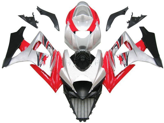 Fairings For Suzuki GSXR 1000 Silver & Red GSXR  (2007-2008)