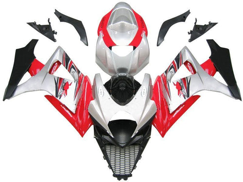 Fairings For Suzuki GSXR 1000 Silver & Red GSXR  (2007-2008)