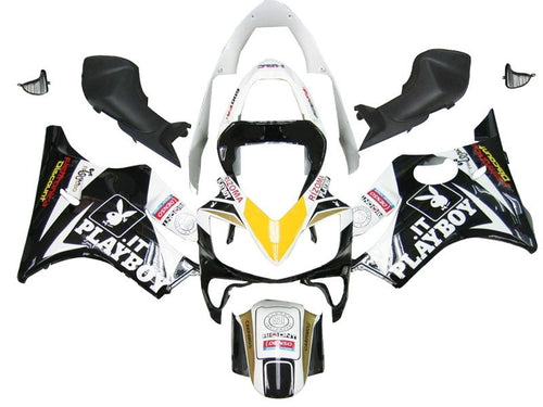 Fairings For Honda CBR 600 F4i Black & White Playboy  (2001-2003)