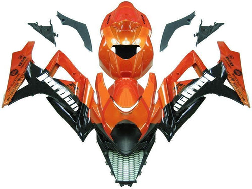 Fairings For Suzuki GSXR 1000 Orange Metallic & Black Jordan  (2007-2008)