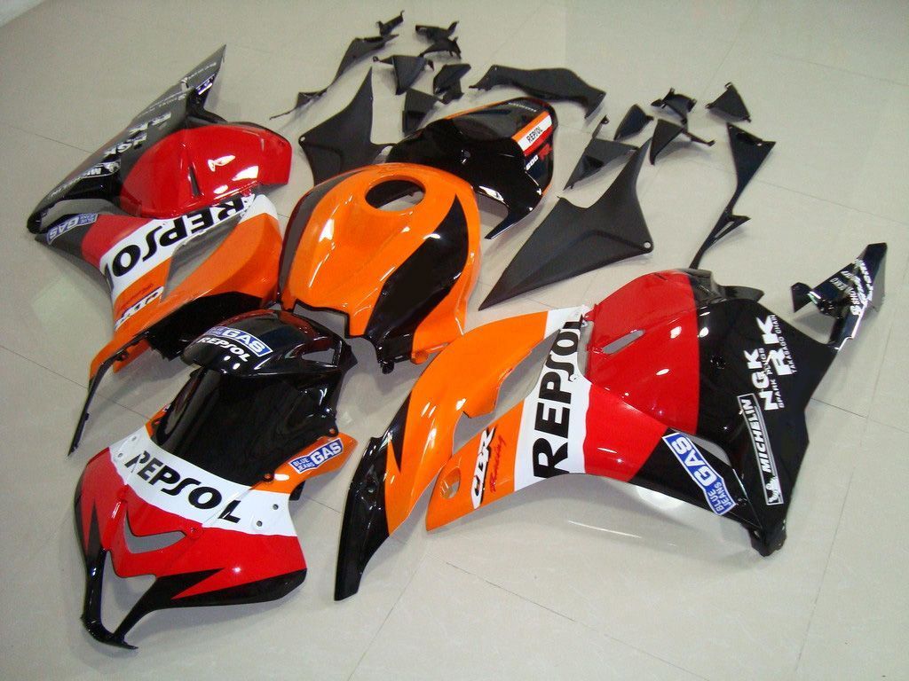 Fairings For Honda CBR 600 RR, 2009-2012 - Red, Orange & Black