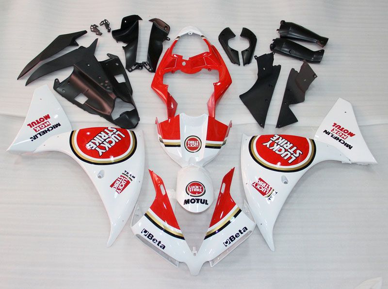 Fairings Plastics Yamaha YZF R1 Red White  (2013-2014)