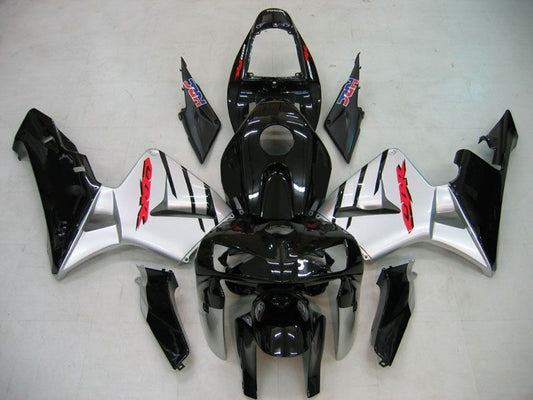 Fairings For Honda CBR 600 RR Black & Silver CBR  (2005-2006)