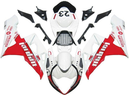 Fairings For Suzuki GSXR 1000 White & Red Jordan  (2005-2006)