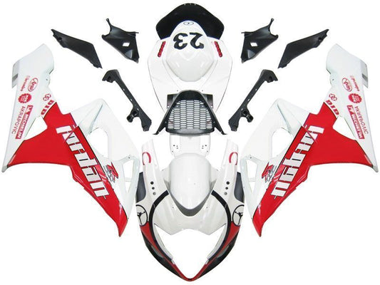 Fairings For Suzuki GSXR 1000 White & Red Jordan  (2005-2006)