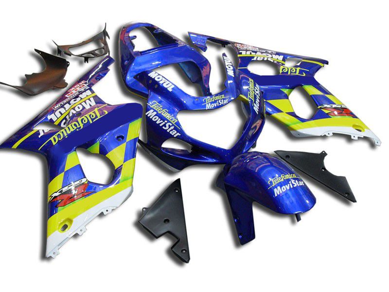 Fairings For Suzuki - GSXR600-750 K1 2001-2003 Yellow Silver