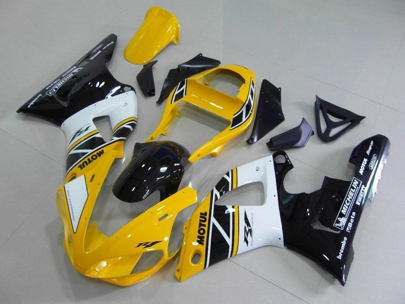Fairings For Yamaha - YZF1000 R1 00-01 Yellow & Black