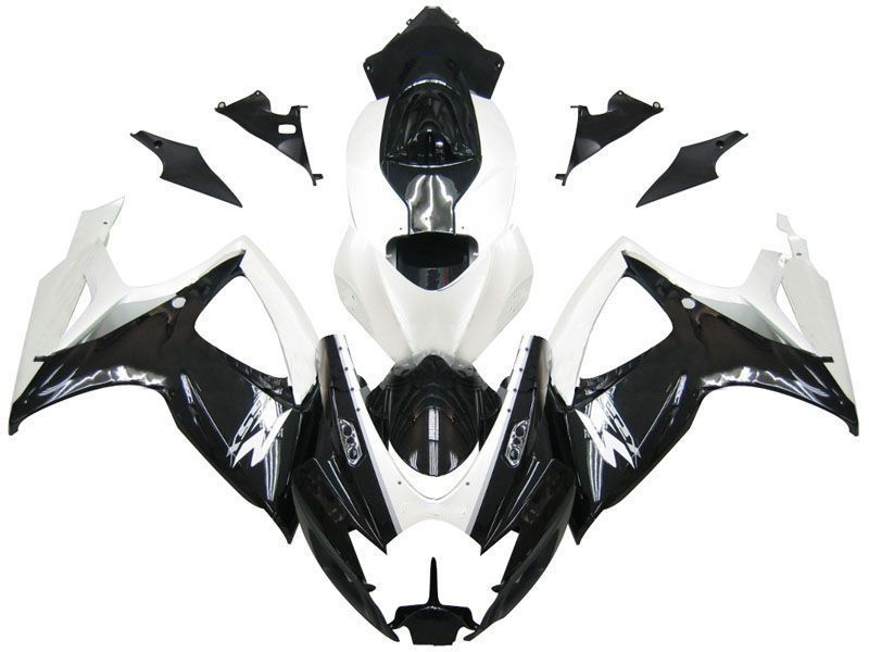 Fairings For Suzuki GSXR 600 750 Black & White GSXR  (2006-2007)
