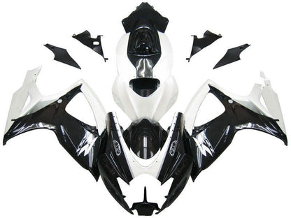 Fairings For Suzuki GSXR 600 750 Black & White GSXR  (2006-2007)