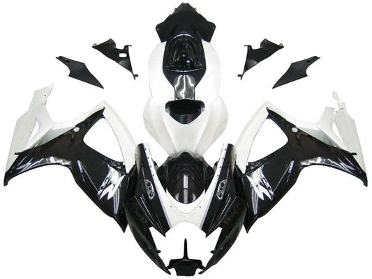 Fairings For Suzuki GSXR 600 750 Black & White GSXR  (2006-2007)
