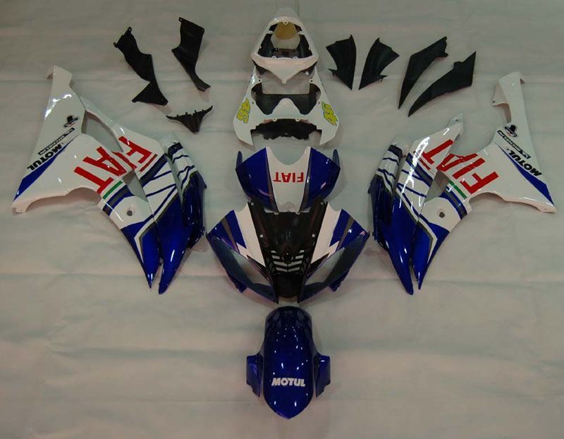 2008-2012 Fairings For Yamaha YZF-R6 White Blue No.46 FIAT R6 