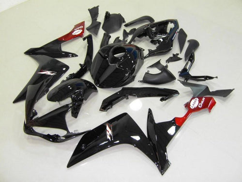 Fairings For Yamaha - YZF1000 R1 07-08 Black Red