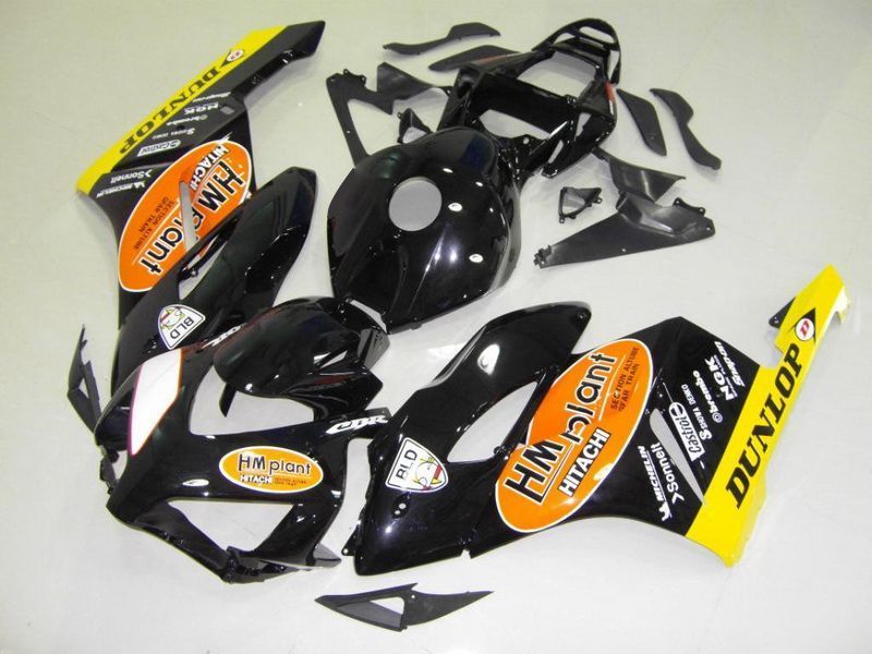 Fairings For Honda - CBR1000RR 04-05 Black Yellow