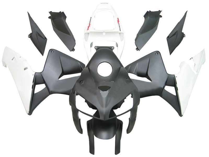Fairings For Honda CBR 600 RR Matte Black & White Honda  (2005-2006)