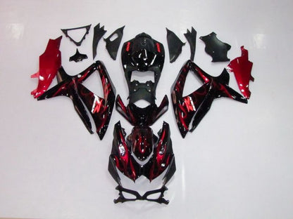 Fairings For Suzuki GSXR 600 750 (2008-2010) Red Flame