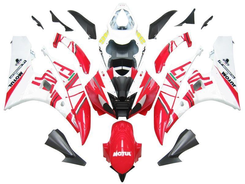 Fairings For Yamaha YZF-R6 White Red No.46 FIAT R6  (2006-2007)