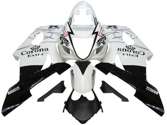 Fairings For Suzuki GSXR 1000 White & Black Corona Suzuki  (2003-2004)