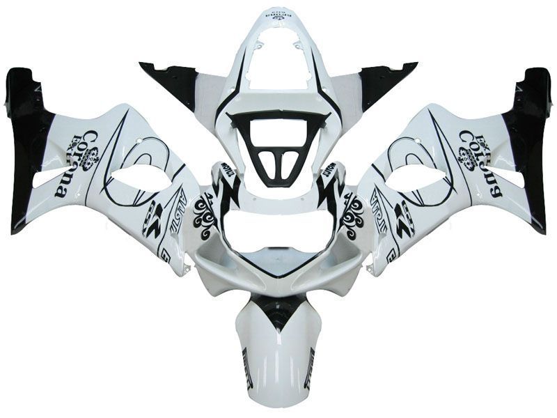 Fairings For Suzuki GSXR 1000 White & Black Corona  (2000-2002)
