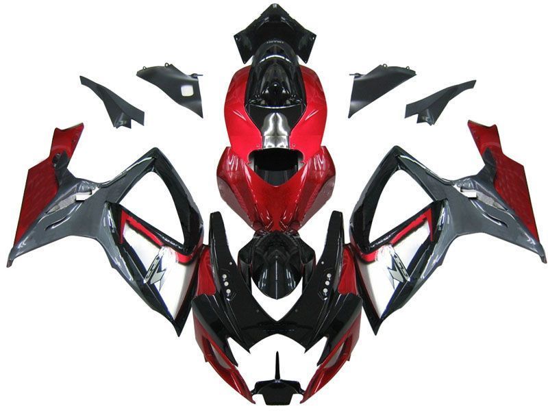 Fairings For Suzuki GSXR 600 750 Red Silver Black GSXR  (2006-2007)