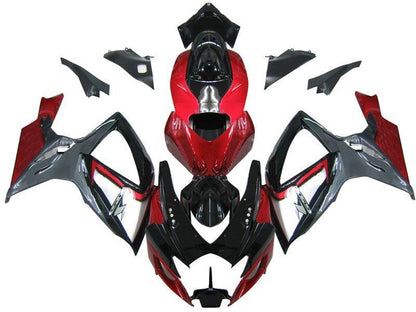 Fairings For Suzuki GSXR 600 750 Red Silver Black GSXR  (2006-2007)