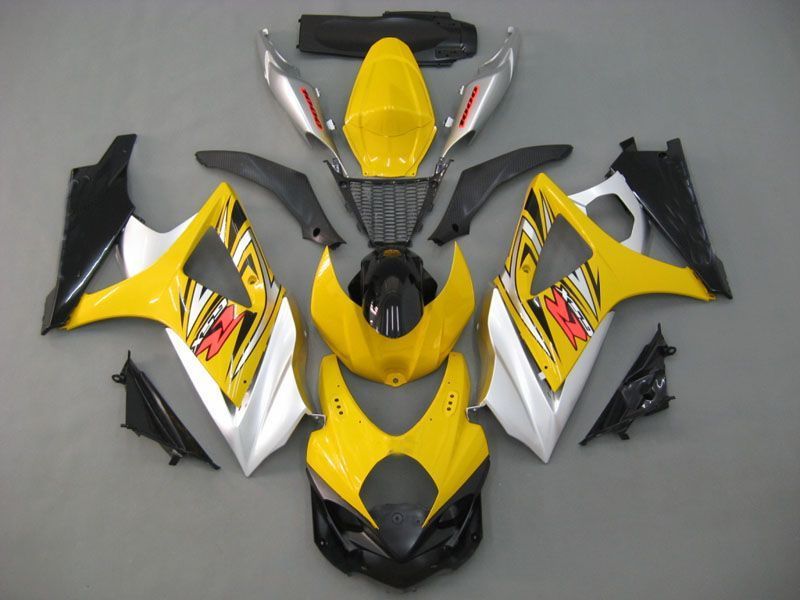 Fairings For Suzuki GSXR 1000 Yellow & Silver GSXR  (2007-2008)