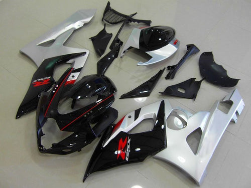 Fairings For Suzuki - GSXR1000 K5 05-06 Black & Silver 