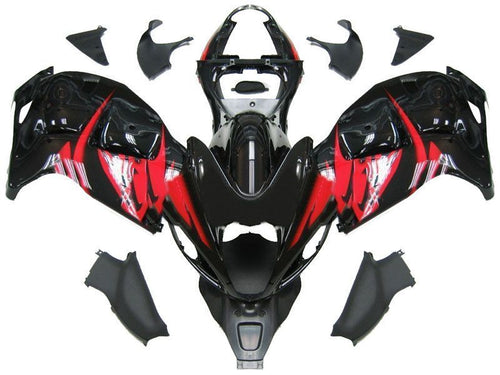 Fairings For Suzuki GSX1300R Hayabusa Black and Red Hayabusa  (1996-2007)