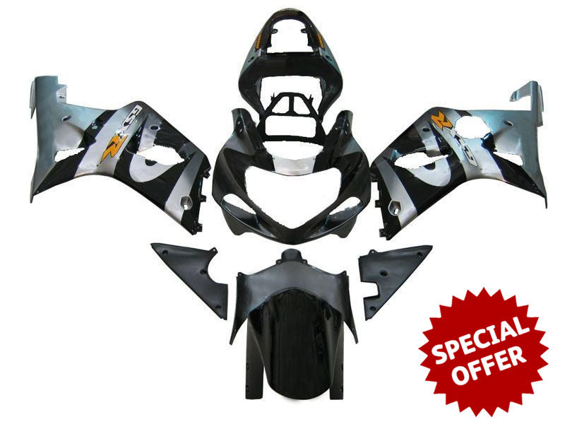 Fairings For Suzuki GSXR 1000 Silver & Black (2000-2002)