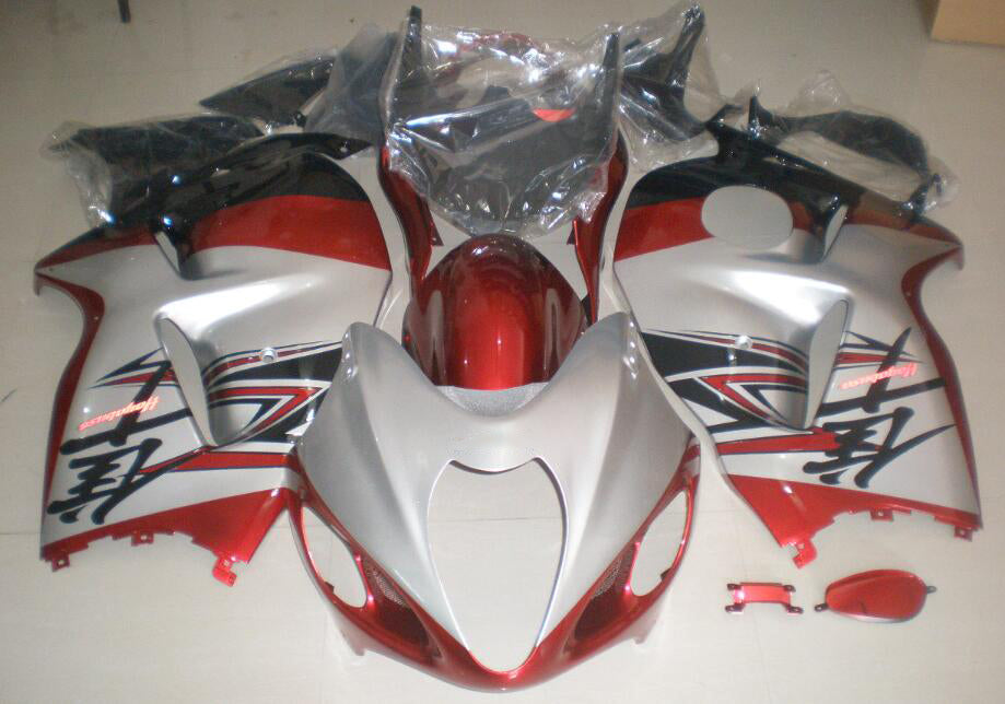 Fairings For Suzuki - GSXR1300 Hayabusa 1996-2007 Maroon and Silver
